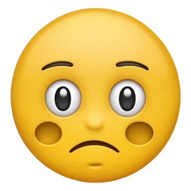 Yellow emoji eye brow sweat sticker