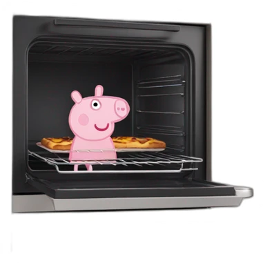 peppa pig stuck in oven sticker