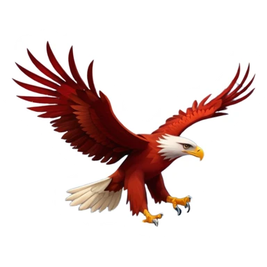 Red eagle on montains sticker