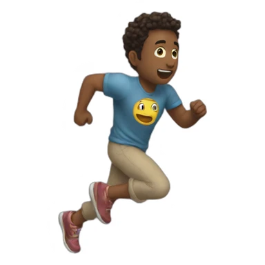 Me running away from my problems sticker