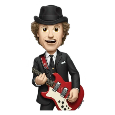 angus young sticker