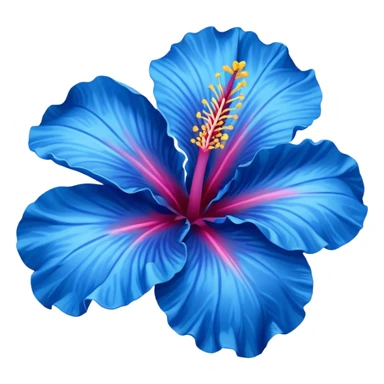 blue hibiscus flower sticker