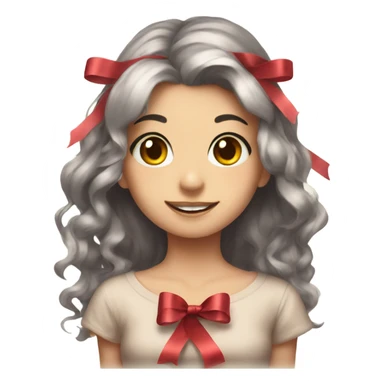 pretty dear with a ribbon on her esr sticker