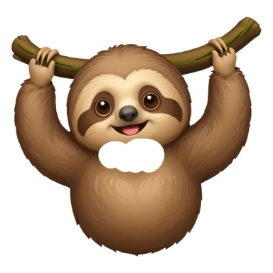 A sloth acting cute sticker