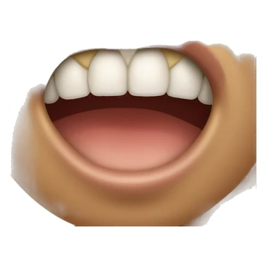 Emoji biting its bottom lip sticker