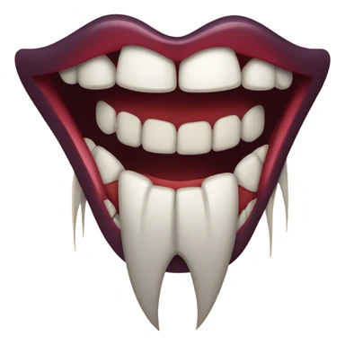 vampire mouth with fangs sticker