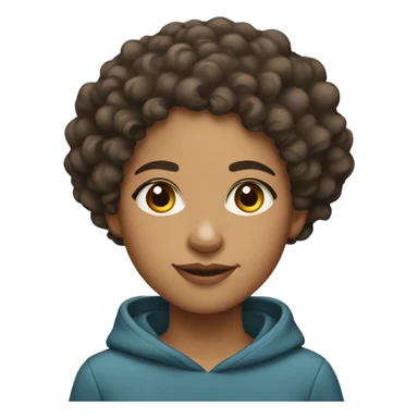 lightskin curly haired girl sticker