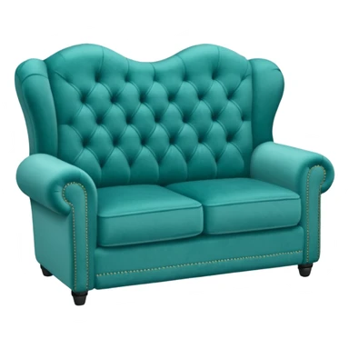 Teal couch sticker