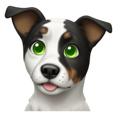 Dog with green eyes sticker