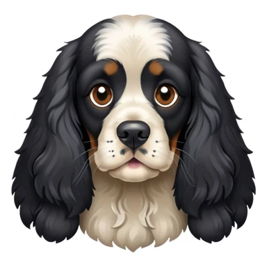 merle black english cocker spaniel sticker