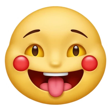 a emoji with its eyes closed, with a red X inits eyes, and its tongue out sticker