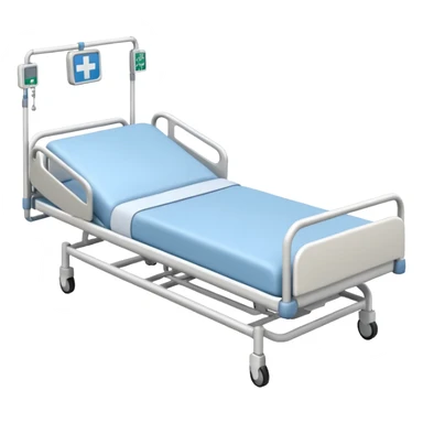 Create a hospital bed taken from a top angle sticker