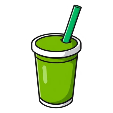 wellness green smoothie health drink sticker