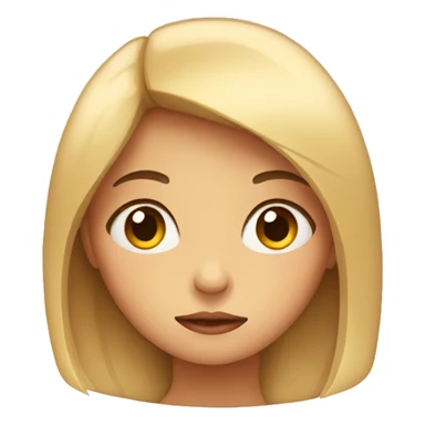 Girl with a sad face sticker