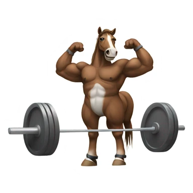 Horse deadlifting  sticker