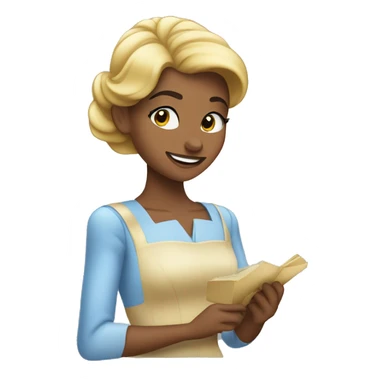 Cinderella working hard  sticker