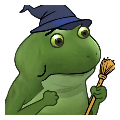 Una rana bruja sticker