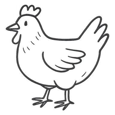 a chicken sticker