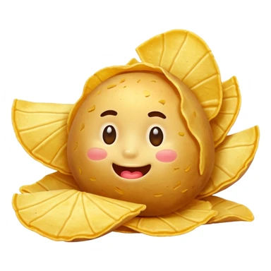 potato chips with mouth closed sticker