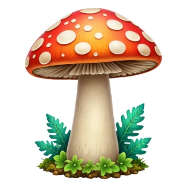 psychodelic mushroom single simple colorful harvested sticker