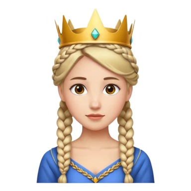 Woman with crown braid sticker