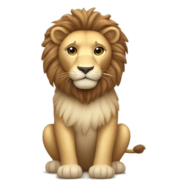 whole body of lion in jellycat style sticker