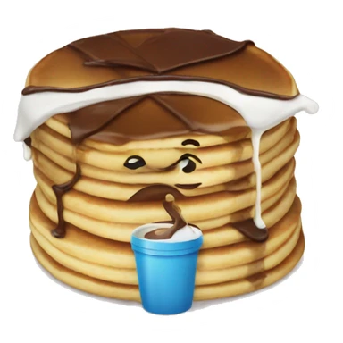 Pancakes with chocolate  sticker
