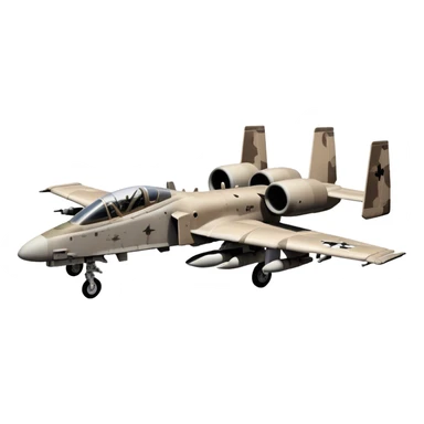 Warthog Jet (A-10 Thunderbolt II) - Fairchild Republic (Model Year: 2022) (Iconic colour: Desert camo) sticker