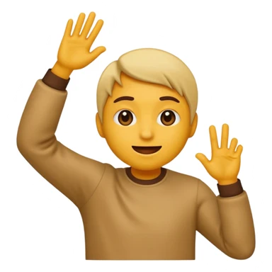 Emoji doing a 🙂‍↕️ and a dab at the same time sticker