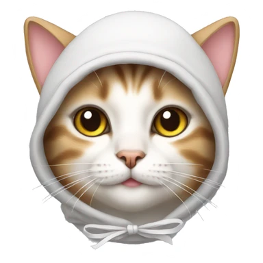 cat wearing a bonnet sticker