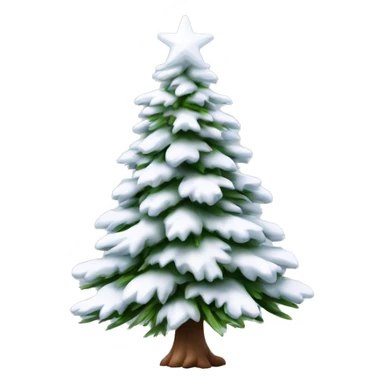  actual white fir christmas tree isolated.  sticker