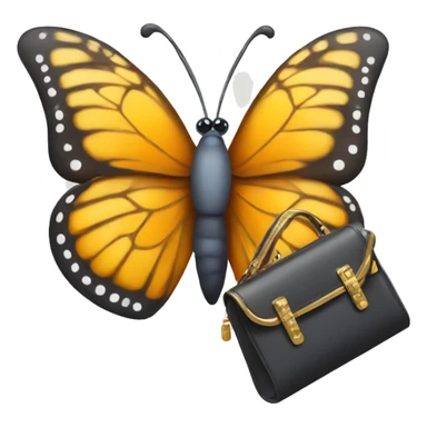 Butterfly holding a purse sticker