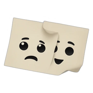 two pieces of paper sticker