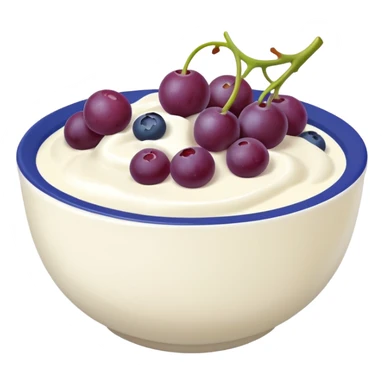 yoghurt bowl with grapes and blueberries sticker