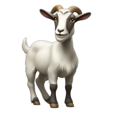 goat playing soccer sticker