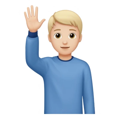 teenager waving goodbye to his parents, parents seen from behind sticker