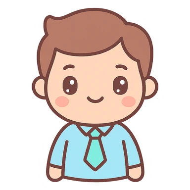 a man, kawaii style sticker