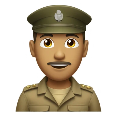 Tan Soldier Smoking sticker