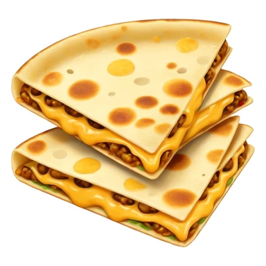 quesadilla, simple, appetizing, isolated on white background sticker