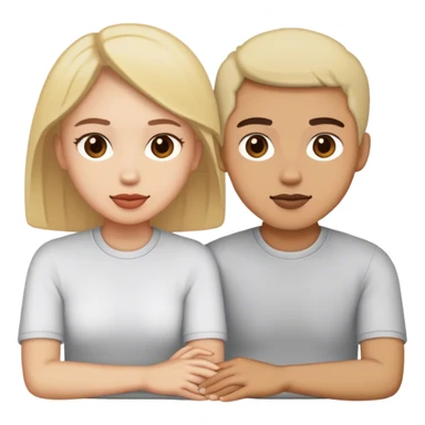 Two people sitting together  sticker