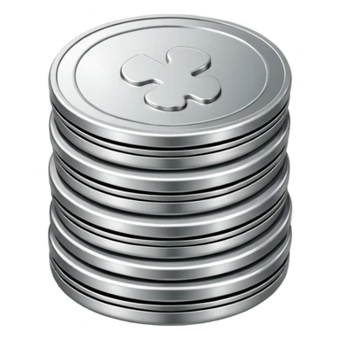 a stack of three coinsa stack of two coins sticker