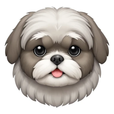 A gray shih tzu dog sticker