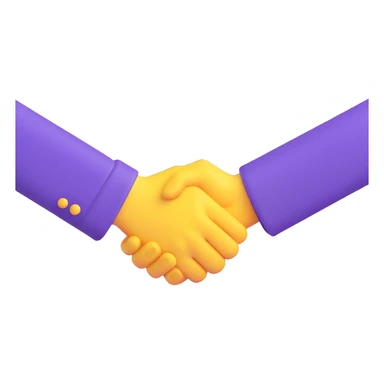 purple team cyber security emoji with a stylized hacker and defender handshake, purple theme in modern emoji style sticker