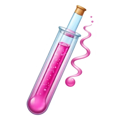 pink liquid in test tube sticker