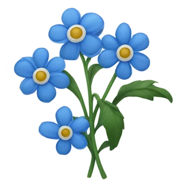 Blue flowers  sticker