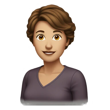 35 years old mom with mid-short brown hair sticker