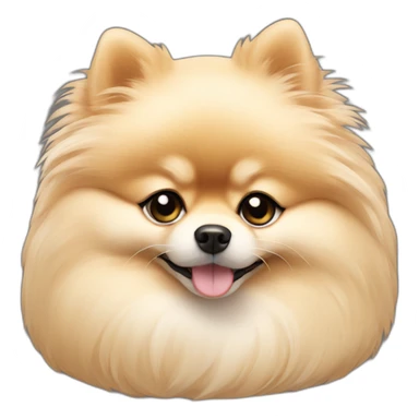 cream pomeranian lying down sticker