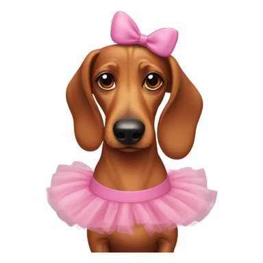 Wiener dog in a tutu sticker