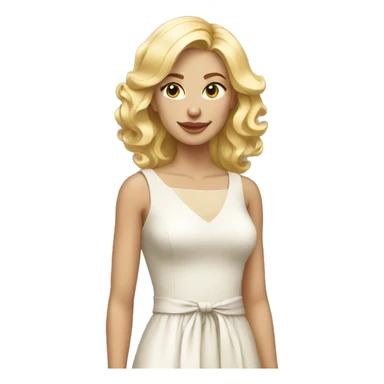 blonde woman cury dress sticker
