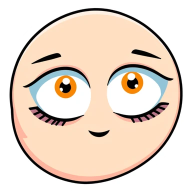 cartoon eye with expressive eyelid and pupil sticker